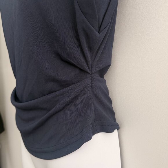 del RĀ Draped Waist Sleeveless Top | Midnight Blue | Size M | NWT - Picture 6 of 9